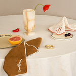 Embroidered Linen Napkin Set – Goblet