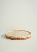 Linea Slim Tray - Red Travertine