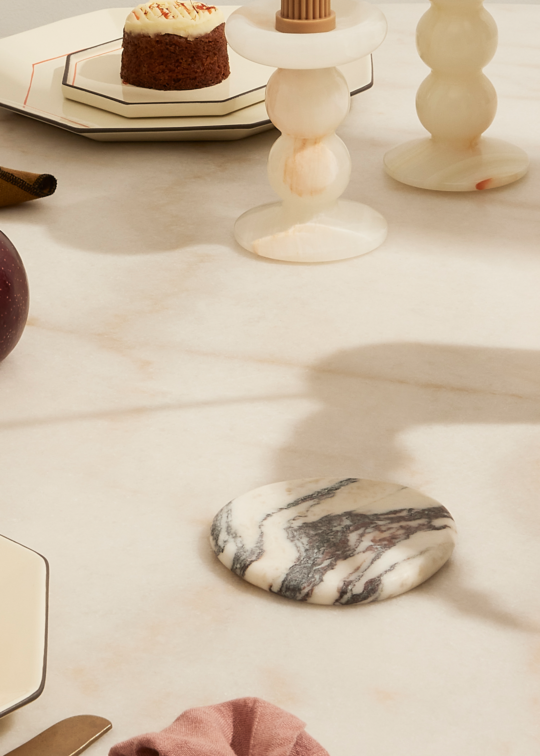 Marble Coaster Set - Calacatta Viola