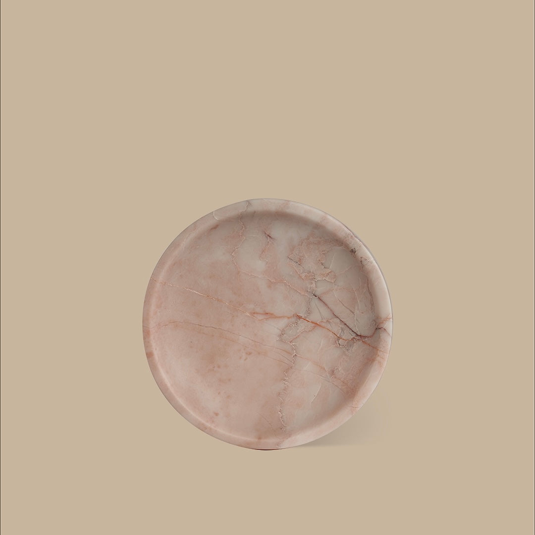 Linea Small Marble Dish - Rosa